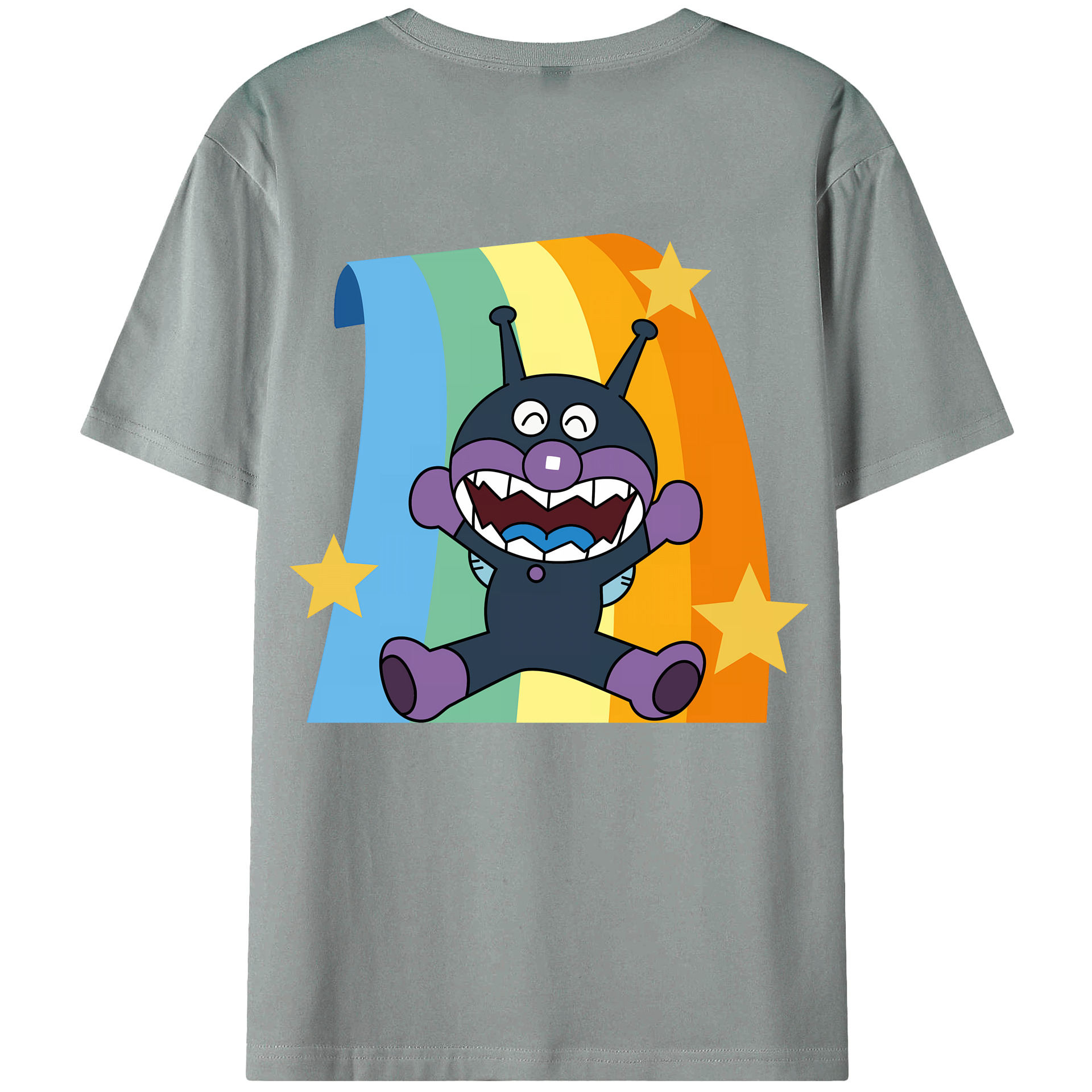 （画像用） アンパンマン Anpanman 綿100％ メンズ半袖Tシャツ（バックプリント） 通気性